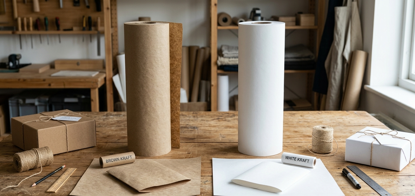 Brown Kraft vs White Kraft Paper
