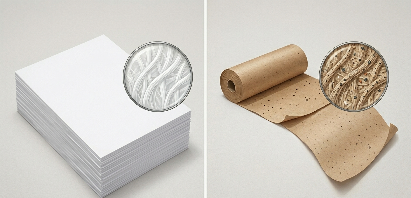 Sulfur-Free Paper vs Regular Kraft Paper
