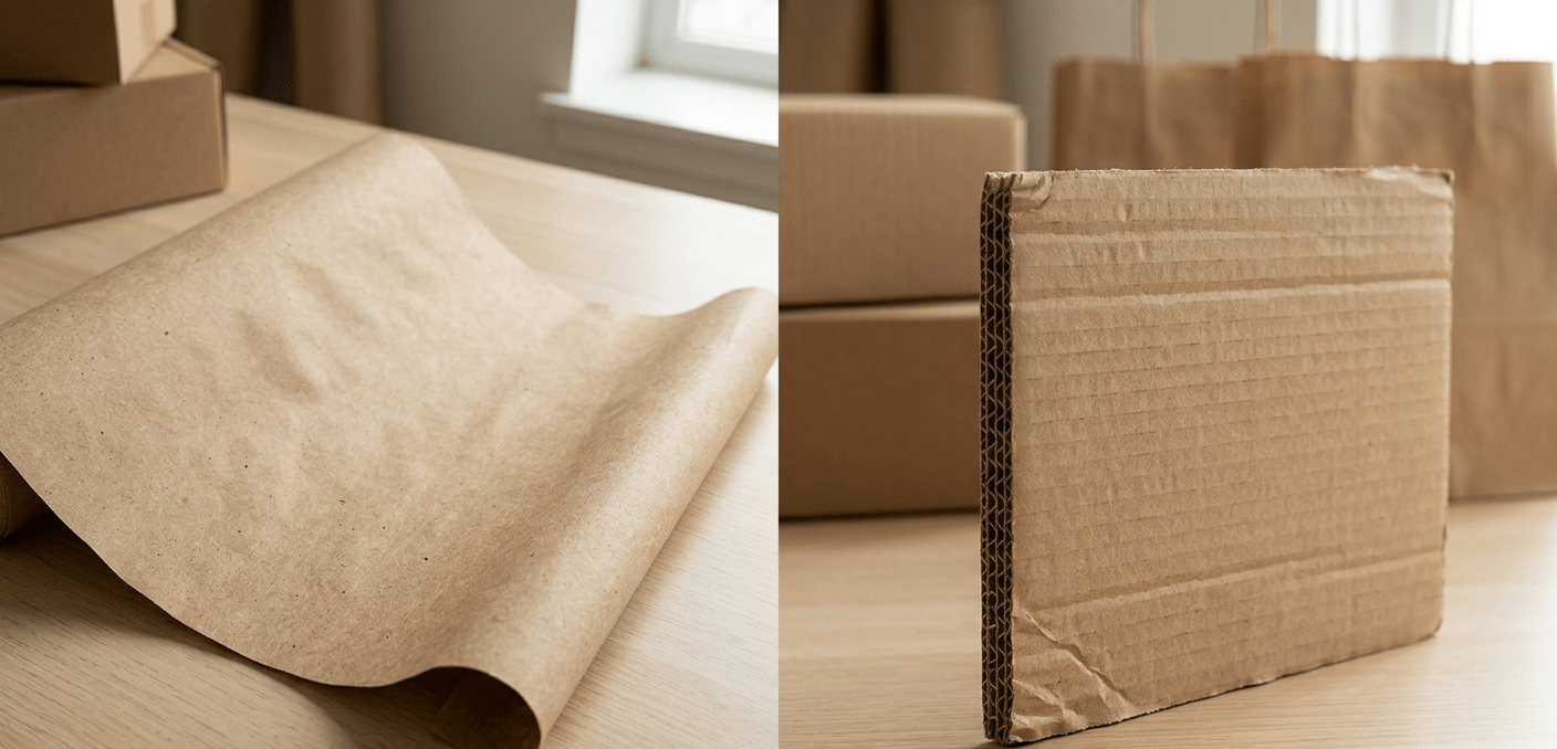 Kraft Paper vs Corrugated Cardboard