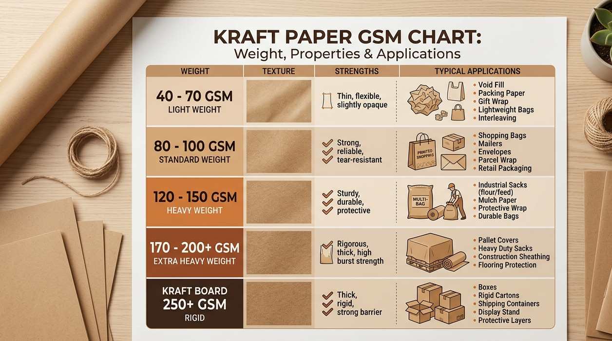 Kraft Paper GSM Chart